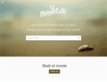Tablet Screenshot of mindet.dk